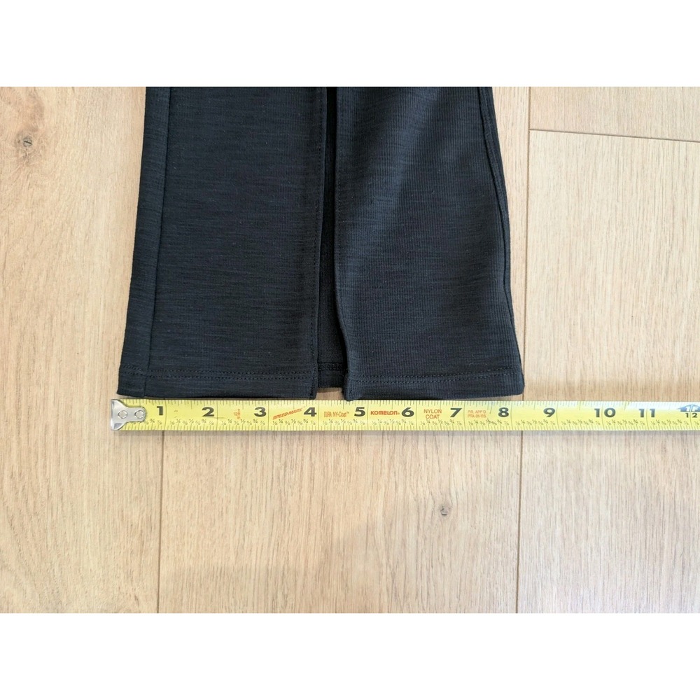 Vuori Performance Rib Flare Pants Black High Rise Slit Hem Women Small VW4042 - Picture 5 of 8